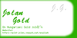 jolan gold business card